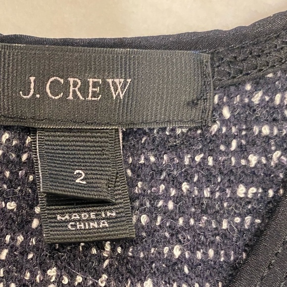 J.Crew Dress size 2 Black and White Tweed - Picture 3 of 12